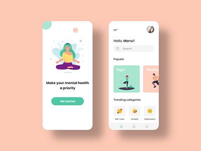 Mental Health App UI by Elizabeth Jones | Dribbble