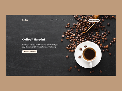 Coffee Shop Header clean design flat graphic design minimal ui ux web website
