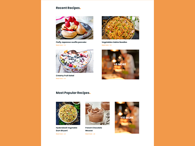 Recipes Listing - Food Blog clean design flat minimal mobile typography ui ux web website