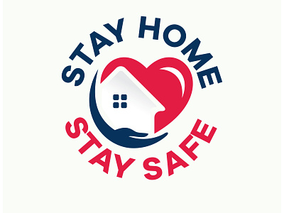 Stay Home Stay Safe Logo Design corana virus corona design designersvalley free download freelogo illustration saty save stayhome vector