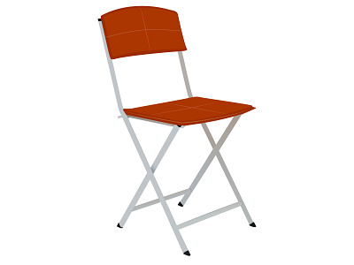 Chair detailed single object realistic illustration design