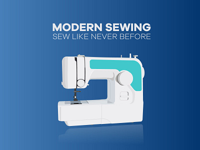 Sewing machine. Flat design vector illustration.