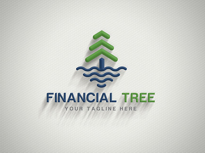 investment company logo accounting banking illustration logo natural porfit savings stacks tree