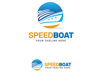 Speed boat logo. bussines cruise design designersvalley logo shipping company speed art watersports yacht yacht club