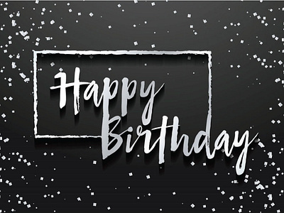 Happy Birthday background. Greeting logotype for card, by Uzeer Aslam ...