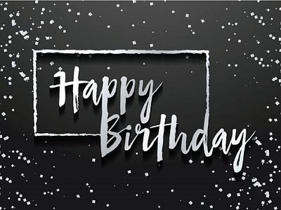 Happy Birthday background. Greeting logotype for card,