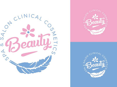 Beauty and fashion vector logo and spa salon lady