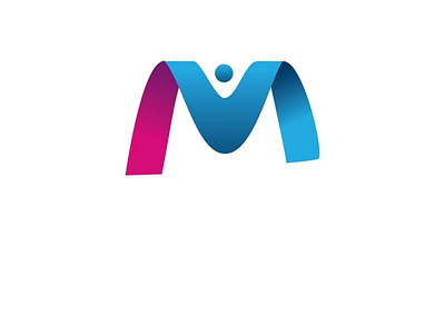 Letter M with man vector logo design.