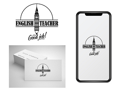 English Teacher Logo art branding colors design graphic design illustration logo vector