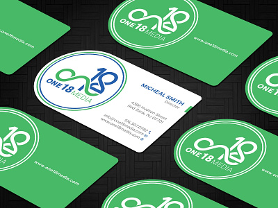 Business Card Design business card custom logo graphics design green illustration line logo maker print card versatile
