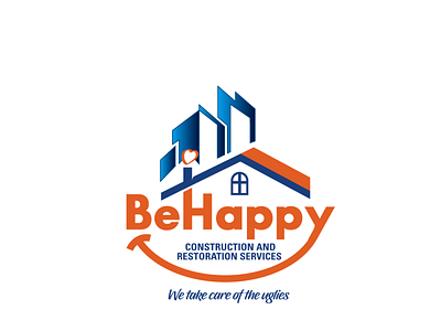 Be Happy Construction Logo custom logo design design logo graphics design logo logo creator logo maker versatile