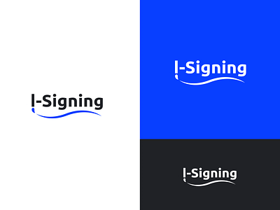 Electronic signature platform logo branding design flat logo