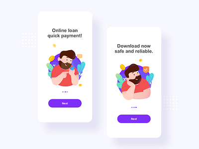 Loan supermarket illustration design branding financial financial app flat illustrations