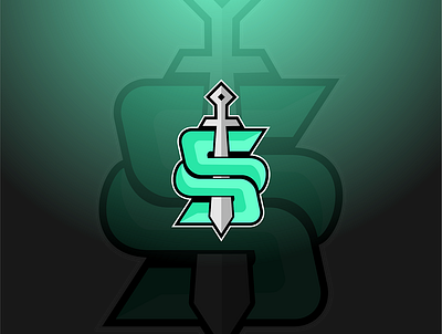 initial s with sword esport logo esport initial initials logo sport ss sword