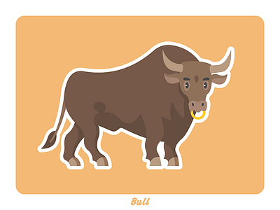 Amnimal farm: Bull illustration vector