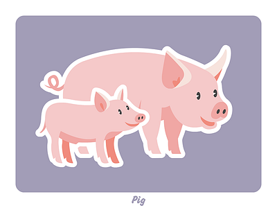 Animal farm: Pig illustration vector