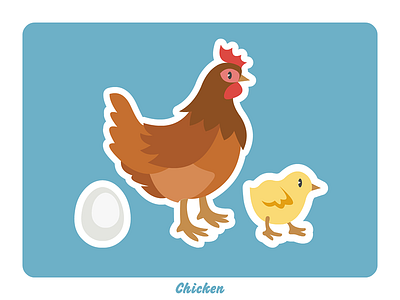 Animal farm: Chicken illustration vector