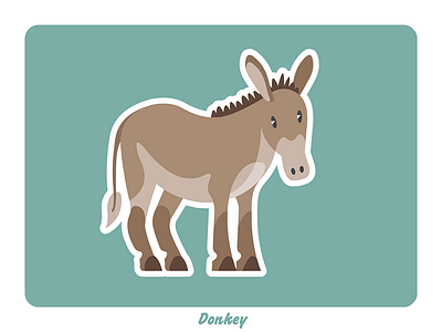 Animal farm: Donkey illustration vector