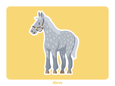 Animal farm: Horse illustration vector