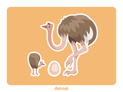 Animal farm: Ostrich illustration vector