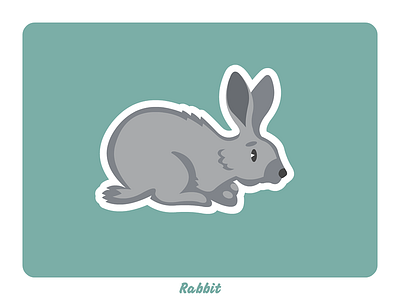 Animal farm: Rabbit illustration vector
