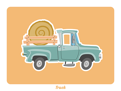 Farm Truck car illustration vector