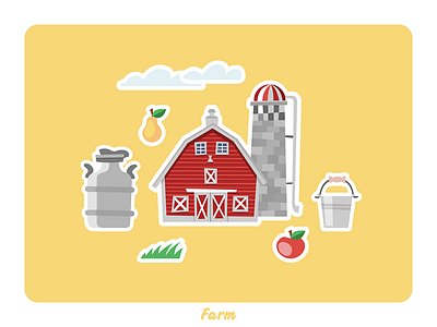 Farm illustration vector