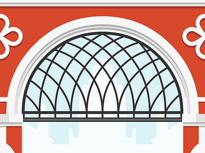 Gothic lattice architecture illustration vector
