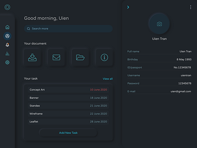 DASHBOARD_Dark Mode_Neumorphism