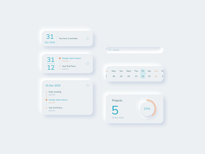 UI Kit Neumorphic