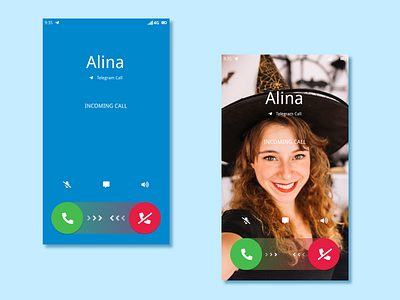 Telegram Voice Call for Android. Redesign android app app design call design redesign telegram ui voice