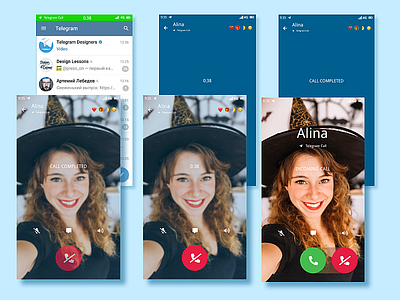Telegram Voice Call for Android. Redesign. Part 2 android app app design applicaiton call design redesign telegram ui voice