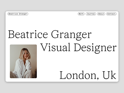 Beatrice Granger — Visual Designer graphic design portfolio typography ui ux web design webflow website