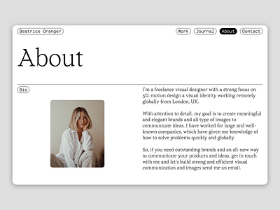 Beatrice Granger — Portfolio branding cv graphic design portfolio template typography webdesign webflow website