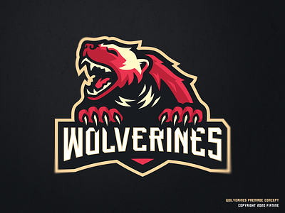 Wolverines Concept aggressive logo animal logo branding esports fifnine forsale illustration logo logogaming mascot sports logo tournament vector visual identity