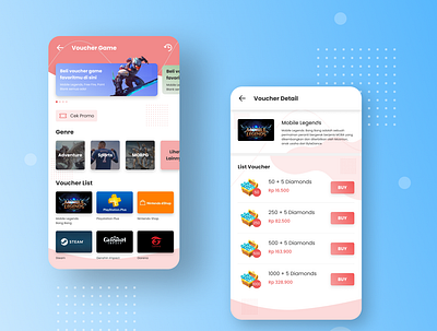 Exploration - Game Voucher Apps design games mobile mobile ui ui voucher