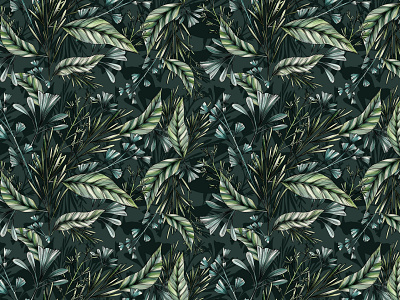Fifty Shades of Lush Green fabric design fabric pattern fabric print floral art flower pattern organic art package design pattern art surface pattern surface pattern design surfacedesign