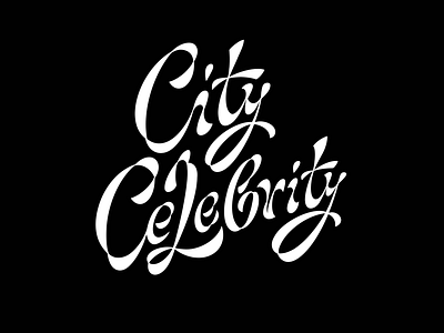 City Celebrity lettering logo type typo