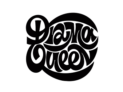 Drama queen black and white display type graphic design hand lettering letterforms lettering type type design typography typography art