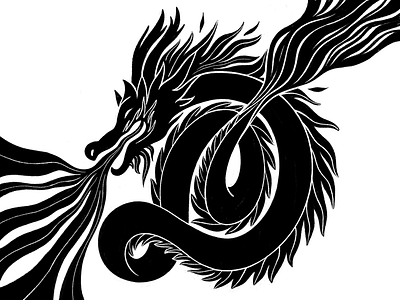 Dragon ink drawing inktober lettering lettering artist type type art type drawn typography