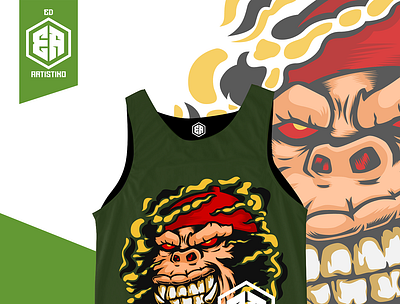 "Smokin Gorie" apparel design art cartoon digital illustrator gorilla illustration illustrations illustrator merch design monkey print design punk rock and roll rockstar smoking streetart streetwear thrasher tshirt design