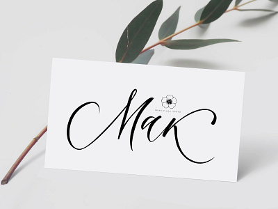 The flowers store calligraphy design logo typography vector