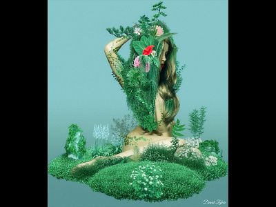 Evergreen / part 1 art arte collage digitalart evergreen fotomanipulacion green nature photomanipulation photoshop woman