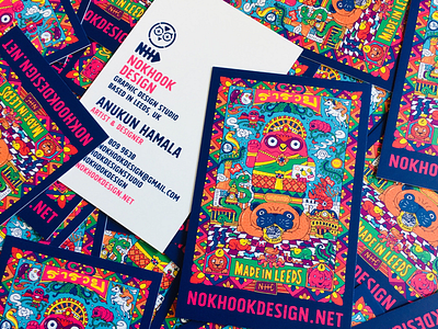 Nokhook design business cards business card design graphic design illustration