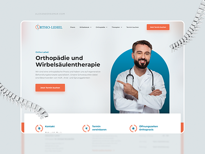 Ortho-lehel - Orthopedic practice alexandersamar design orange orthopedic ui uiux ux webdesign website