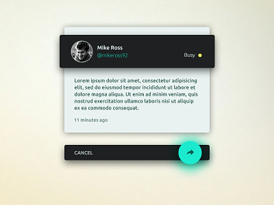 Messages Notification app card clean design flat interface material message ui widget