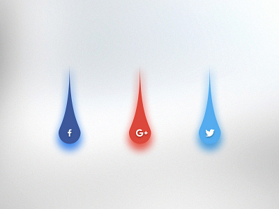 Social Media Icons clean droplet facebook flat google plus icon material media share simple social twitter