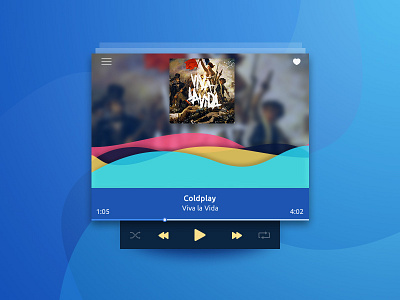 Media Player audio audioplayer flat interface mediaplayer music play player radio ui ux widget