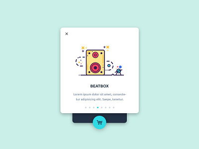 Beatbox app clean color design flat icon illustration material music outline ui ux