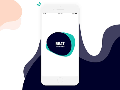 Beat Splashscreen Concept animation app blob card clean concept flat illustration interface ios app material mobile outline ui ui ux ux vector
